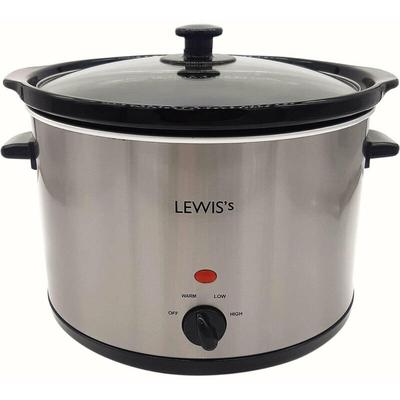 Lewis's - 8L Stainless Steel Slow Cooker