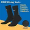 Chaussettes de plongée en néoprène unisexe 3mm chaudes coordonnantes pour sports nautiques