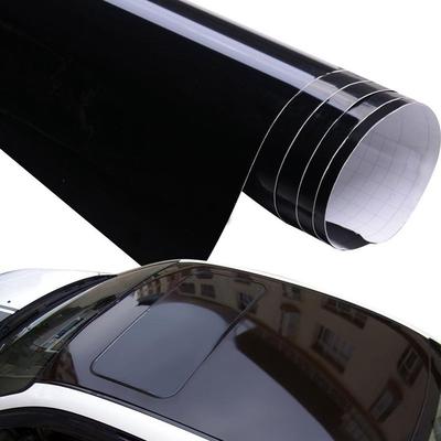 Pellicola adesiva nero lucido per car wrapping e tuning auto e moto. Antigraffio Misura - 152cm x