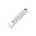 V-tac - Multipresa ciabatta 5 posti bipasso/schuko presa tedesca 10/16A + 2 prese usb cavo 1,5mt