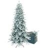 Albero di Natale innevato Slim in pe Real Touch e pvc Borsa Omaggio, Gaia 240 cm - BOP