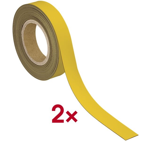 MAUL Kennzeichnungsband magnetisch, 10 m x 30 mm, 2er-Pack gelb, 3 cm Image