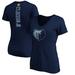 Women's Fanatics Branded Jaren Jackson Jr. Navy Memphis Grizzlies Playmaker Name & Number V-Neck T-Shirt