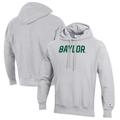 Men's Champion Heathered Gray Baylor Bears Reverse Weave Fleece Pullover Hoodie