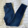 Madewell Jeans | Madewell High Rise Skinny Jeans - Dark Denim | Color: Black/Blue | Size: 25