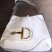 Gucci Bags | Gucci Leather Shoulder Bag With Gold Horsebit Accent | Color: White | Size: Os