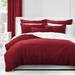 Colcha Linens Burkina Velvet Microfiber Coverlet/Bedspread Set Polyester/Polyfill/Microfiber in Red | Queen Coverlet + 2 Queen Shams | Wayfair