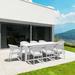 Joss & Main Riggs Rectangular 8 - Person 102" Long Outdoor Dining Set Plastic in White | Wayfair A85D858C8134444EA065D84C2C0E502F