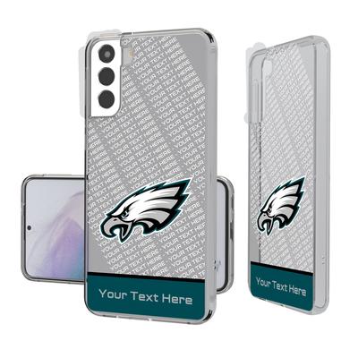 Philadelphia Eagles Personalized Endzone Plus Design Galaxy Clear Phone Case