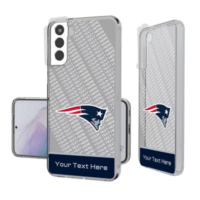 New England Patriots Personalized Endzone Plus Design Galaxy Clear Phone Case