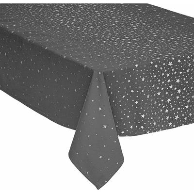 Nappe design étoiles de Noël - 140 x 240 - Gris foncé