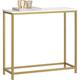 Sobuy - Table Console Table d'Appoint Bout de Canapé Table d'Entrée Effet Marbre Cadre,FSB29-G ®