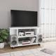 Vidaxl - Meuble tv avec roulettes blanc 80x40x45 cm bois d'ing�nierie