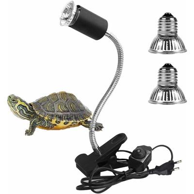 Longziming - 2 Ampoules uva uvb 25W et 50W,Lampe Reptiles Lampe Tortue Terrestre Chauffante avec
