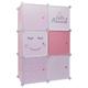 Home Deco Kids - Rangement Armoire Modulable 6 Cubes Fille