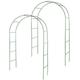 Lot de 2 arches de jardin métallique pour plantes grimpantes - Arceau rosiers grimpants - Résistant