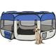 Vidaxl - Parc pliable pour chien avec sac de transport Bleu 145x145x61cm