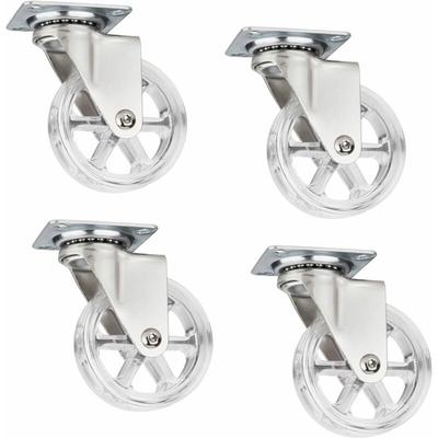 4er Set SO-TECH Design Möbelrollen RAPID Rollen-Ø 75 mm transparent Tragkraft 35 Kg Image