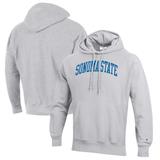 Men's Champion Heathered Gray Sonoma State Seawolves Reverse Weave Fleece Pullover Hoodie