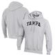 Men's Champion Heathered Gray University of Tampa Spartans Reverse Weave Fleece Pullover Hoodie