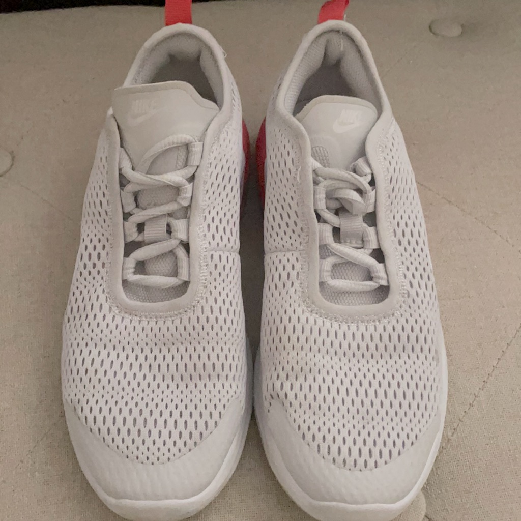 Nike Shoes | Gray/Orange Kids Nike Air. Size 3.5y | Color: Gray/Red | Size: 3.5bb