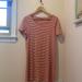 Madewell Dresses | Madewell Striped T-Shirt Dress | Color: Red/Tan | Size: M