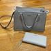 Kate Spade Bags | Euc Kate Spade New York Saffiano Leather Laurel Way Reese Purse & Neda Wallet | Color: Gray | Size: Os