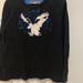 American Eagle Outfitters Tops | American Eagle Outfitters Vintage Fit Eagle Sweatshirt Black Distressed | Color: Black/Blue | Size: L