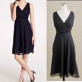 J. Crew Dresses | J. Crew | Chiffon Black Evie Dress Silk Nwt | Color: Black | Size: 4