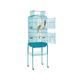 Cage Oiseaux Volière Portable 46 x 35 x 162.5cm Toit Ouvrable Design pour Perruche Calopsitte