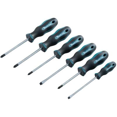 Makita - Satz mit 6 Schraubendrehern 2 sl + 2 ph + 2 pz E-10528