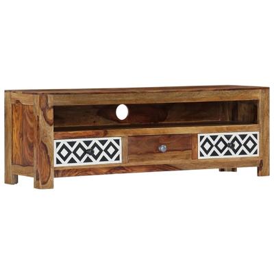 vidaXL TV Stand 47.2"x11.8"x15.7" Solid Wood Sheesham