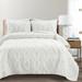 Lush Decor Avon Textured Ruffle 3 Piece Quilt Set