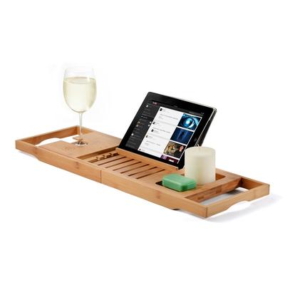 Bathtub Tray for Tub - Adjustable Bamboo Bath Tray for Tub - Collapsible Bathtub Caddy Bath Tub Tray Wood - Bath Accessories