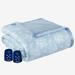 Micro Flannel® Reverse to Sherpa Electric Blanket by Shavel Home Products in Toile Wedgewood (Size QUEEN)