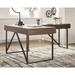 Latitude Run® Nikolic 2-Piece Home Office Desk Wood/Metal in Brown/Gray | 31 H x 60 W x 48 D in | Wayfair CE49D2738A9A421983FFA7CCAD2FFB97