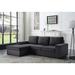 Gray/Brown Reclining Sectional - Latitude Run® Linen Sofa w/ Reversible Chaise In Dark Gray Linen | Wayfair 290D6765BD8B4F8AB22915DF87F6D33B