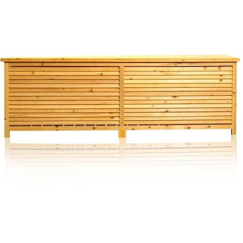 Mucola - 170CM xxl Holz Bank Auflagenbox Kissenbox Gartenbox Gartentruhe Truhe Holztruhe