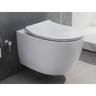 Aqua Bagno spülrandloses Hänge Dusch-WC weiss matt inkl. Softclose Deckel Taharet Taharet Shattaf