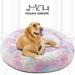 Friends Forever Donut Faux Fur Self Warming Indoor Round Cuddler Synthetic Material in White, Size 8.0 H x 36.0 W x 36.0 D in | Wayfair PET63DU5481