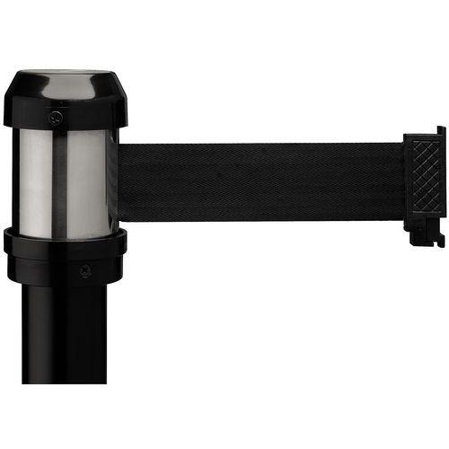 Poteau Chromé Avec Sangle Noir 4m - Viso