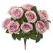 14" Rose Bush Artificial Flower (Set of 6) - Height: 14 In.