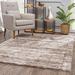 Black 69 x 45 x 1.6 in Area Rug - Foundry Select Abstract Ivory/Brown Area Rug Polyester | 69 H x 45 W x 1.6 D in | Wayfair