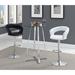 Orren Ellis Ernest Chrome Adjustable Bar Stool Wood/Upholstered/Leather in Black | 23 W x 22 D in | Wayfair C59B5053F4154458AA48DA1E14178540