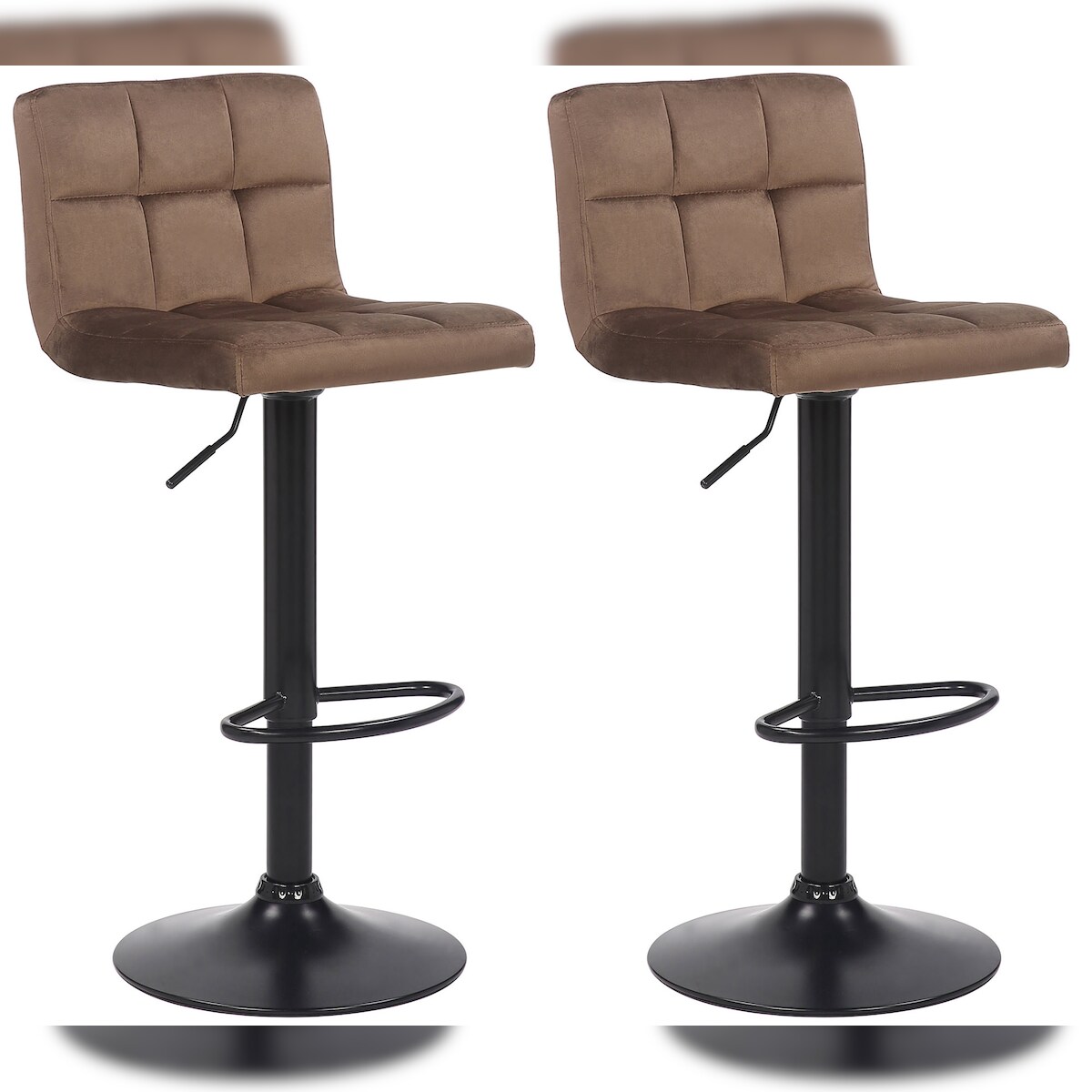 CLP 2er Set Barhocker Feni Samt braun Image