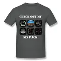 T-shirt en coton imprimé graphique pour pilotes super t-shirt d'aviation grande taille 6 paquets
