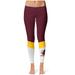 Women's Maroon Central Michigan Chippewas Color Block Yoga Leggings