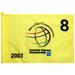 PGA TOUR Event-Used #8 Yellow Pin Flag from The American Express Championship on October 2nd to 5th 2003
