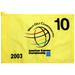PGA TOUR Event-Used #10 Yellow Pin Flag from The American Express Championship on October 2nd to 5th 2003