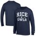 Men's Champion Navy Rice Owls Jersey Est. Date Long Sleeve T-Shirt